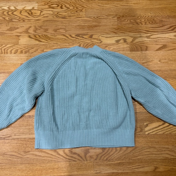 A New Day Aqua Blue Button Up Cardigan Sweater sz M - Picture 4 of 7